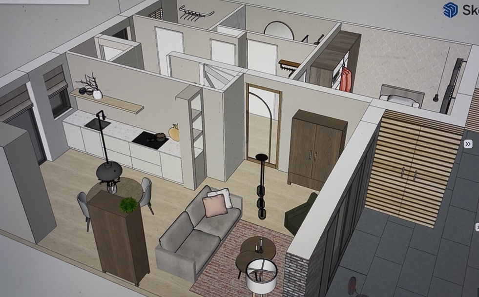 Sketchup 3D-ontwerp voor je nieuw- of verbouw, inclusief kleuradvies - DR2026 - 030